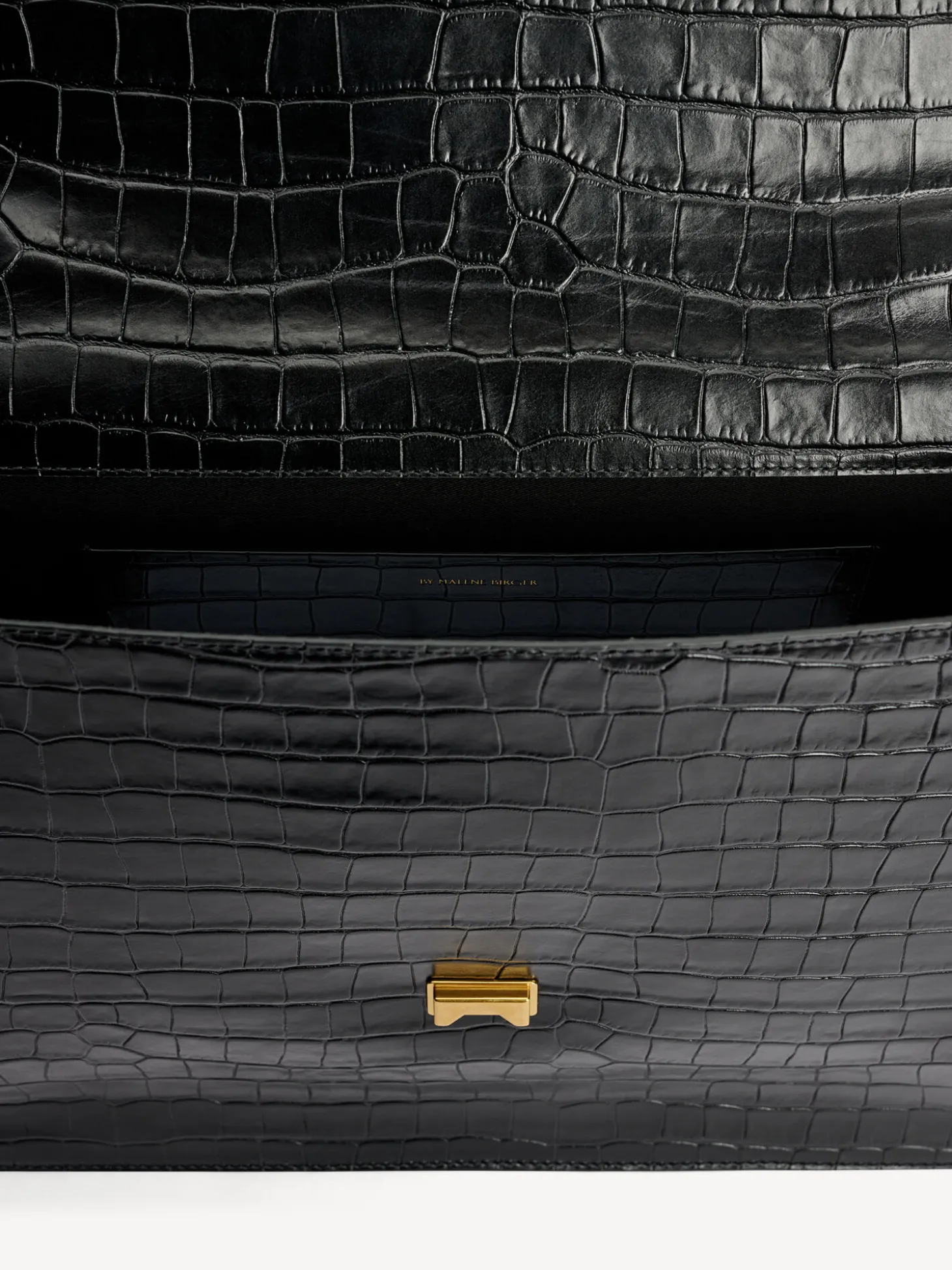 New By Malene Birger Ronlas skuldertaske i læder Black