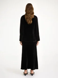 New By Malene Birger Rosiannas fl&oslash;jlsskjorte Black