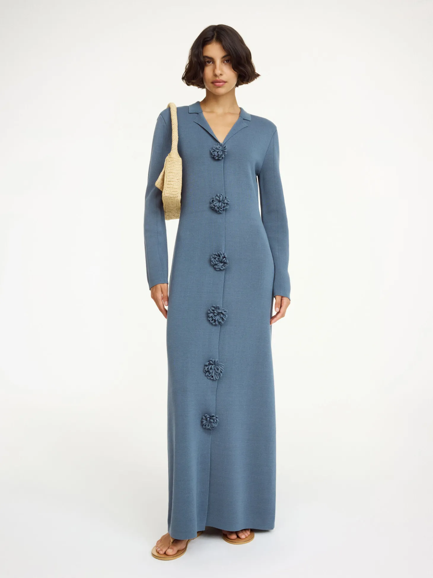 New By Malene Birger Rosie maxikjole Grisaille