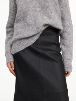 Clearance By Malene Birger Simoas nederdel i l&aelig;der Black
