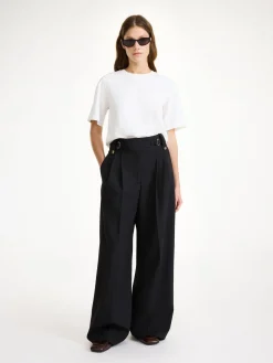 New By Malene Birger Taal højtaljede bukser Black