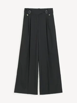 New By Malene Birger Taal h&oslash;jtaljede bukser Black