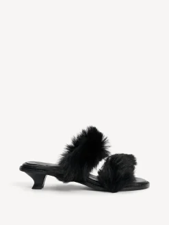 Hot By Malene Birger Tianna sandaler i shearling Black