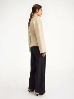 Clearance By Malene Birger Tinley cardigan i uld TwillBeige