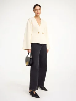 Clearance By Malene Birger Tinley cardigan i uldblanding SoftWhite