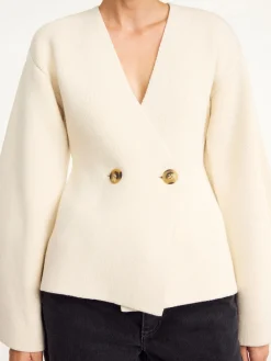 Clearance By Malene Birger Tinley cardigan i uldblanding SoftWhite