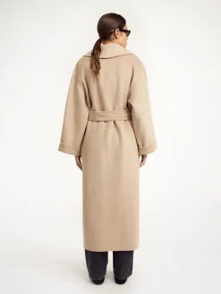 Sale By Malene Birger Trullem uldfrakke GreyBrownMelange
