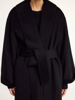 New By Malene Birger Trullem uldfrakke Black