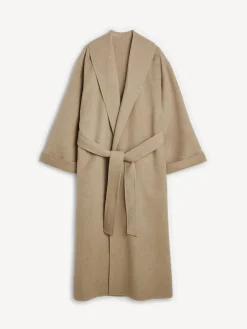 Sale By Malene Birger Trullem uldfrakke GreyBrownMelange