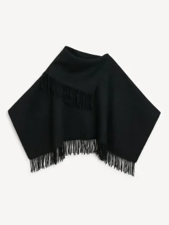 New By Malene Birger Turtma poncho i uld Black