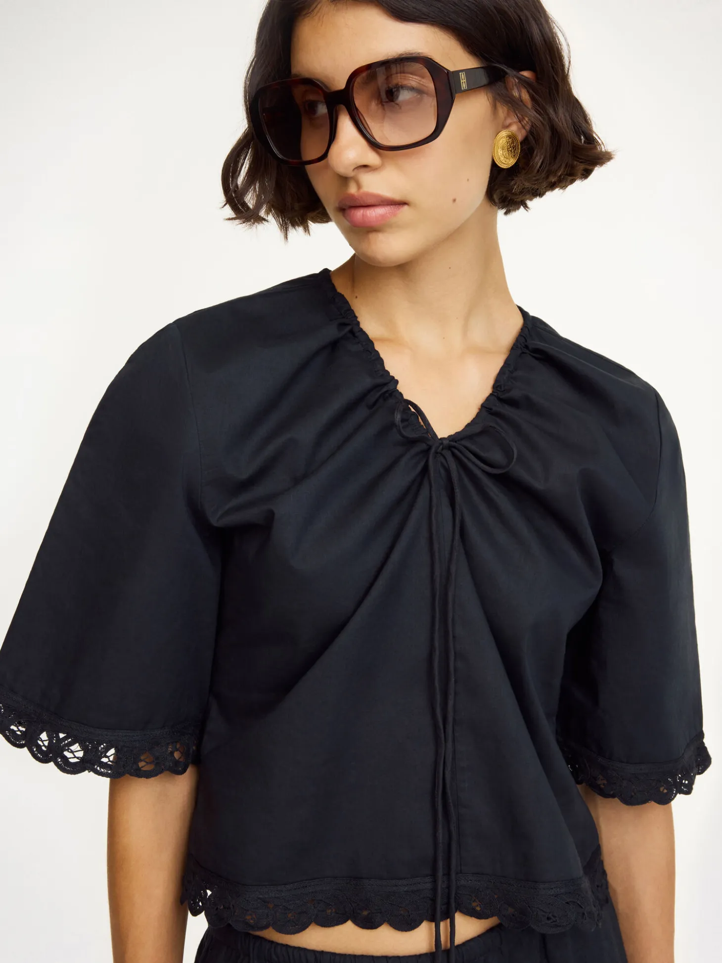 Fashion By Malene Birger Ulrikke top Black