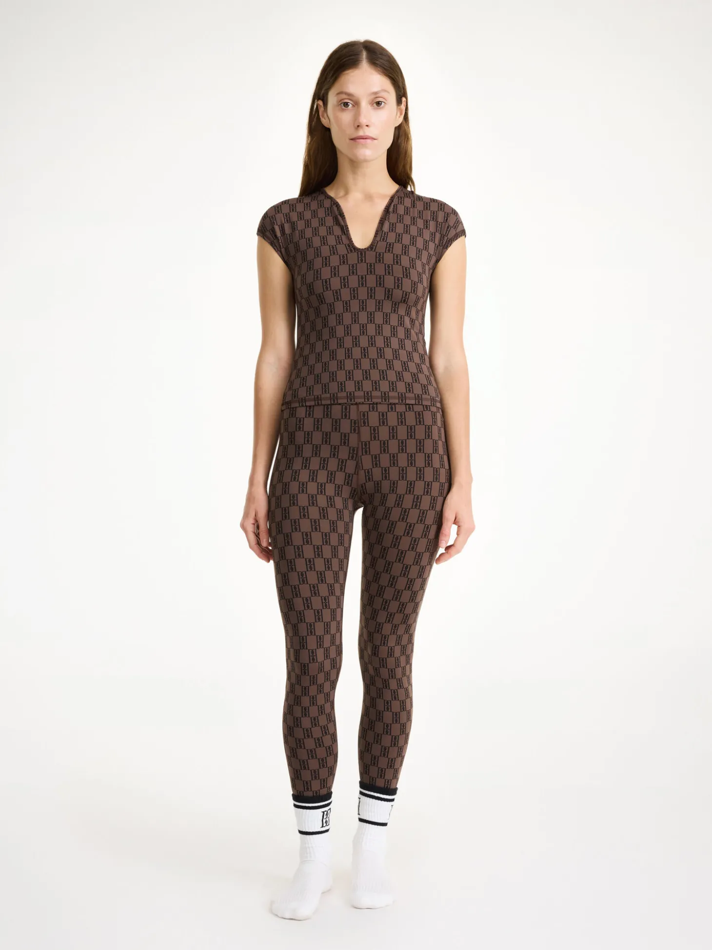 New By Malene Birger Venazia træningstop DarkMahogany