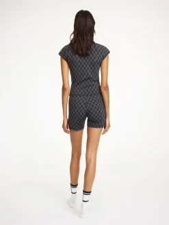 Hot By Malene Birger Venazia tr&aelig;ningstop MonogramBlack&Grey