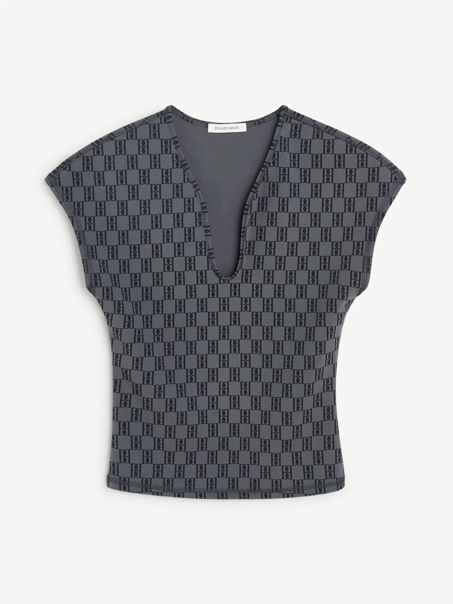Hot By Malene Birger Venazia træningstop MonogramBlack&Grey