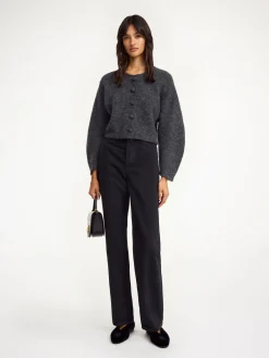 Clearance By Malene Birger Zharea cardigan i uldblanding GreyMelange