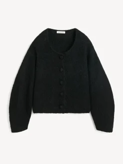 Fashion By Malene Birger Zharea cardigan i uldblanding Black