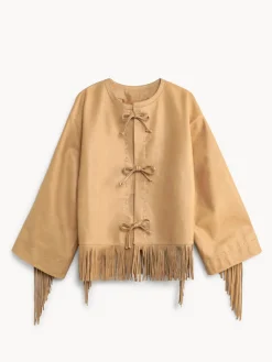 Sale By Malene Birger Zoena l&aelig;derjakke Tan