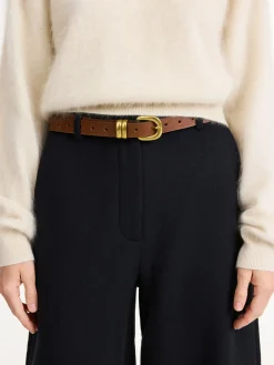 Sale By Malene Birger Zoilo l&aelig;derb&aelig;lte DarkBrown